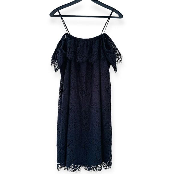 Madewell Dusklace Off The Shoulder Dress Size 12 - Picture 2 of 7